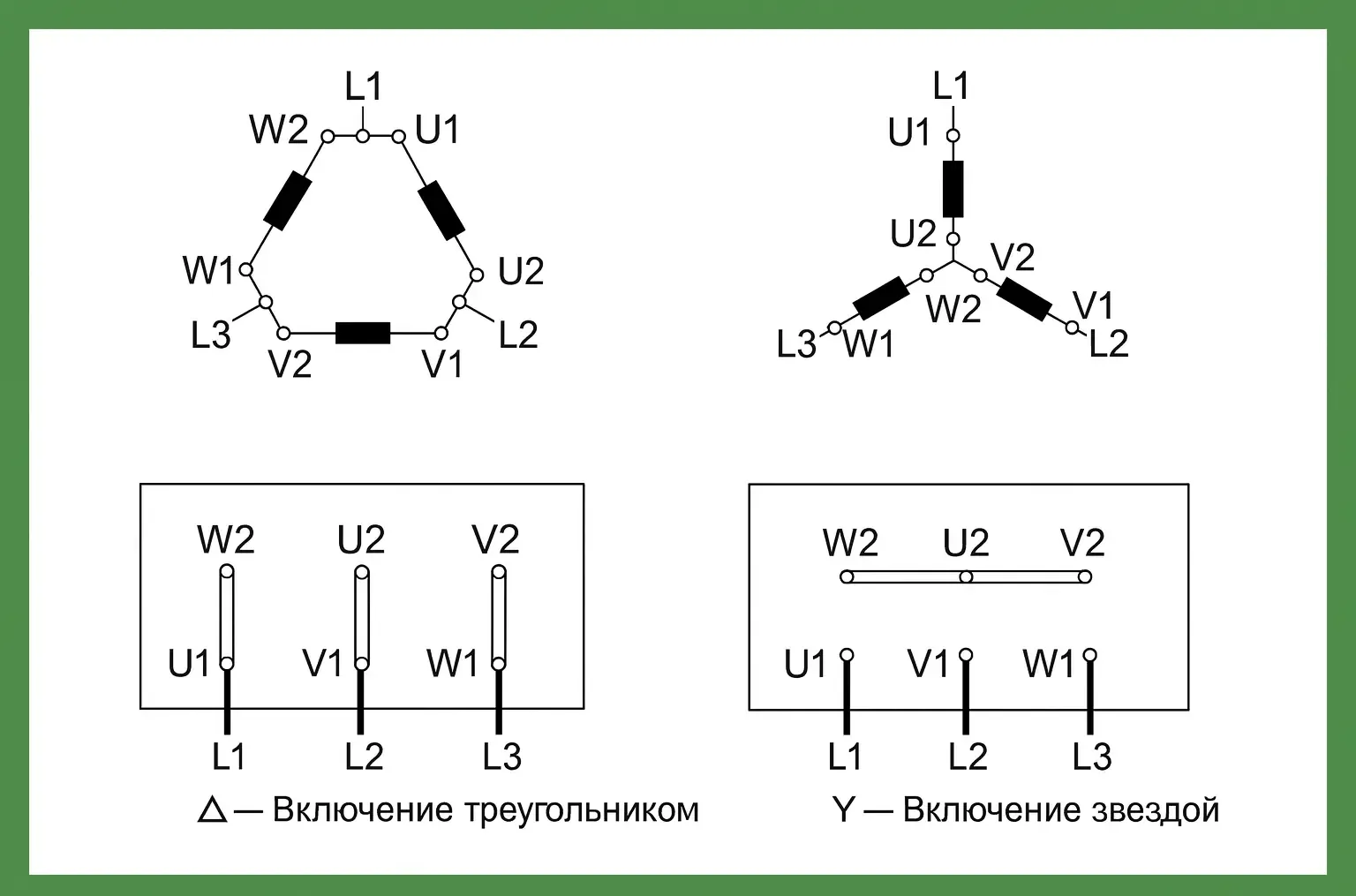 Изображение публикации "Схема подключения электродвигателя"