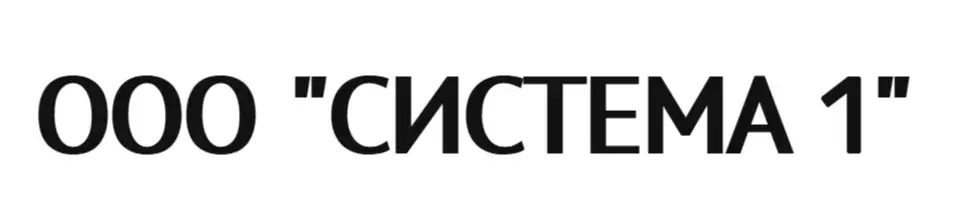 ООО "СИСТЕМА 1"
